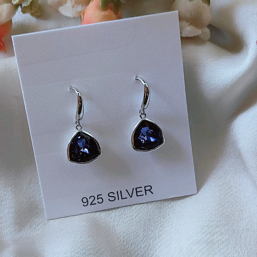 Purple Swarovski danglers 